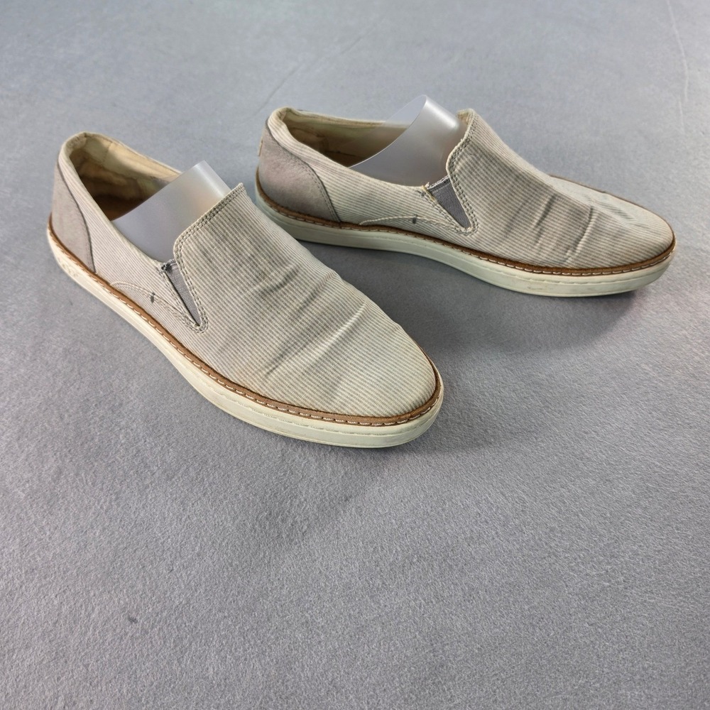UGG Jass Tan Gray Corduroy Canvas Slip On Sneakers Women's 7.5 1016895